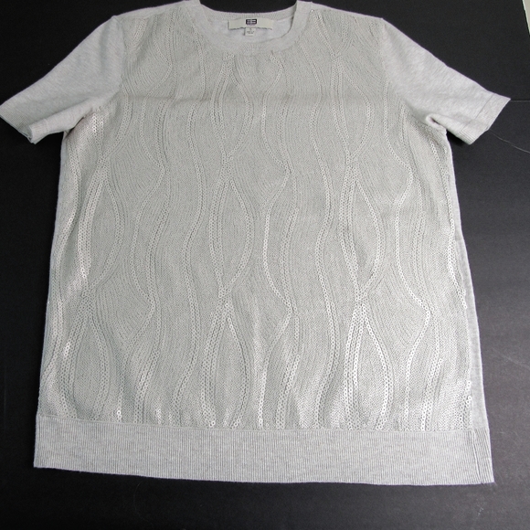 Etcetera Oatmeal Short Sleeve Sweater Size S - Picture 1 of 8